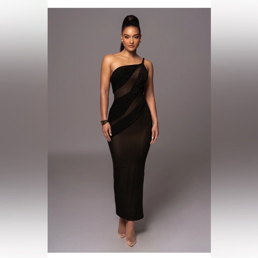 JLuxLabel black one shoulder maxi dress